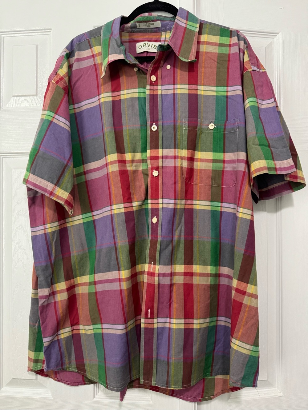 Orvis Multicolor Plaid Short-Sleeve Button-Down Shirt